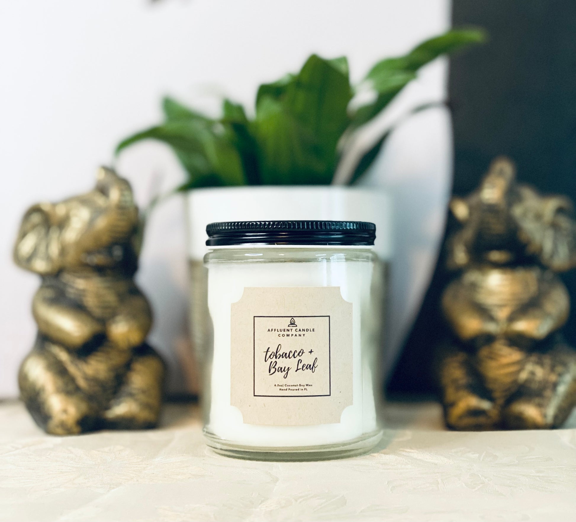 tobacco and bay leaf candle & Medium Jar Sandalwood Cedar Candle Soy wax is a balanced fragrance carrier and burns slower so your candle lasts longer Bay Leaf & Tobacco